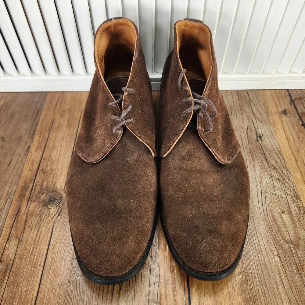Tricker's Suede Chukka Boots Mens 11.5 Brown Made in England Preppy Ankle Shoes
